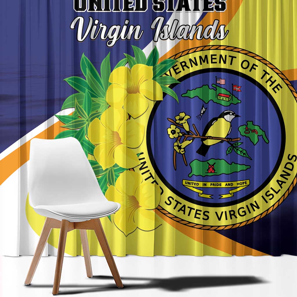 United States Virgin Islands Window Curtain United in Pride and Hope - Wonder Print Shop