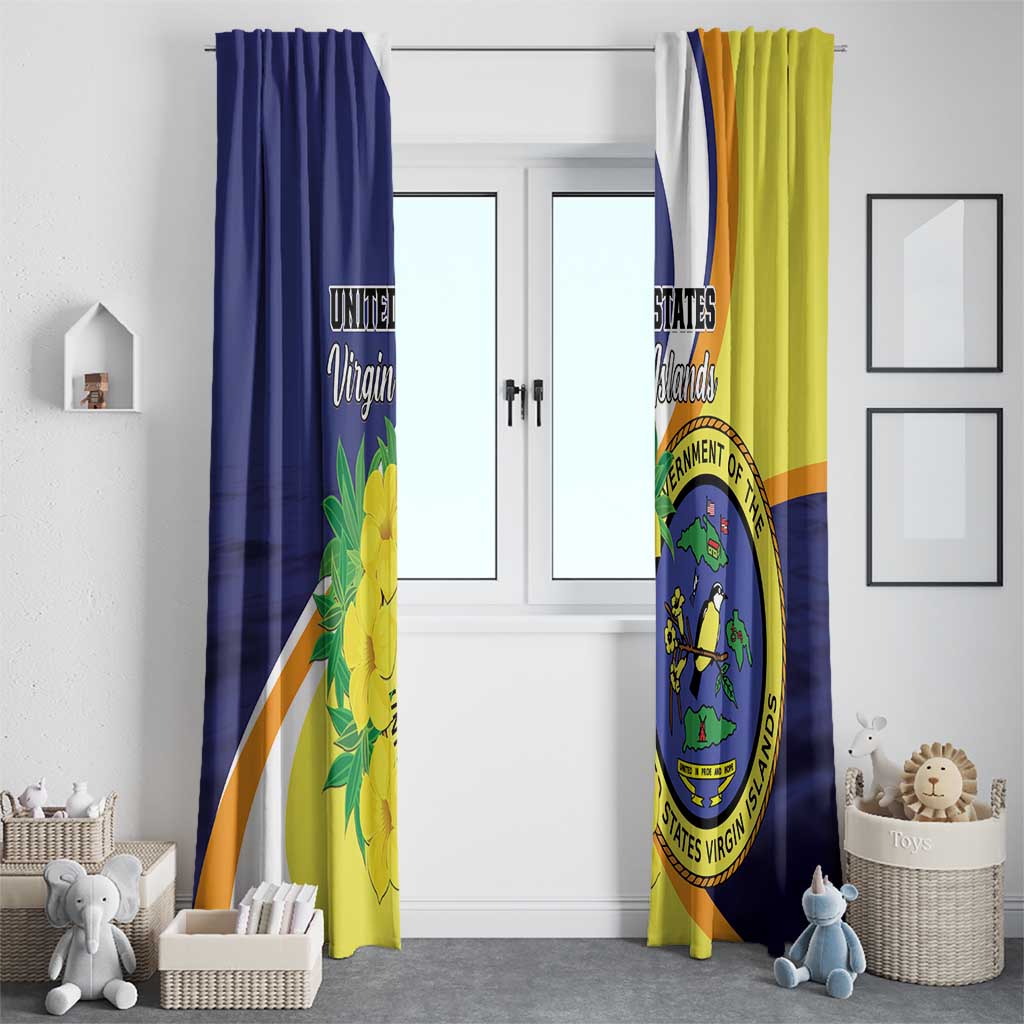 United States Virgin Islands Window Curtain United in Pride and Hope - Wonder Print Shop