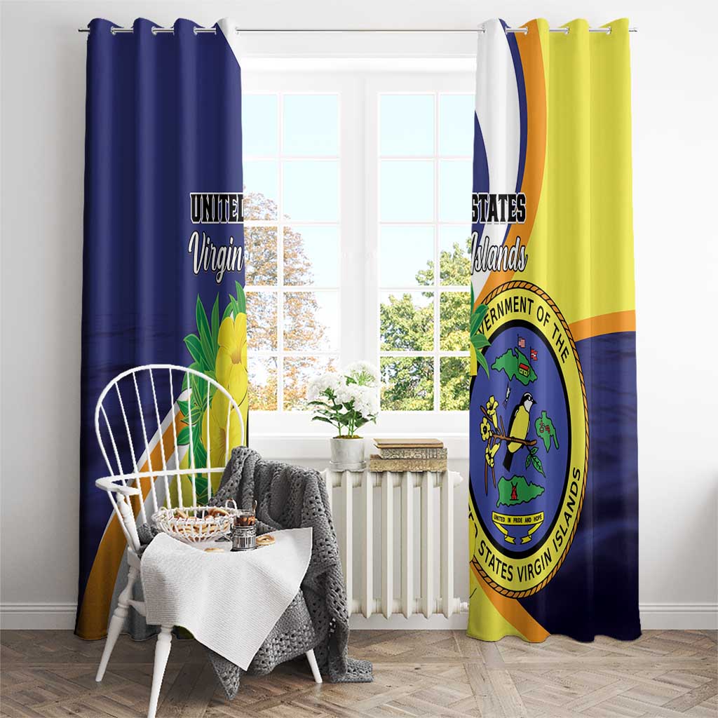 United States Virgin Islands Window Curtain United in Pride and Hope - Wonder Print Shop