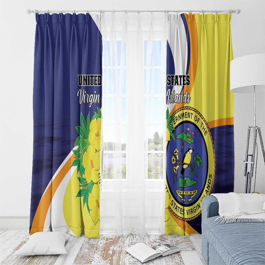 United States Virgin Islands Window Curtain United in Pride and Hope - Wonder Print Shop