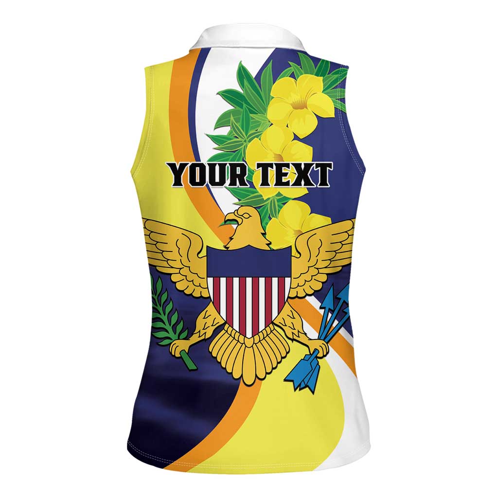 Personalized United States Virgin Islands Women Sleeveless Polo Shirt United in Pride and Hope - Wonder Print Shop
