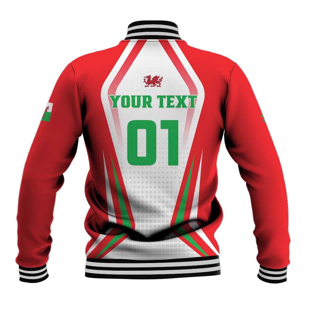 Custom Welsh Rugby Baseball Jacket Wales Red Dragon Champions