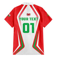 Custom Welsh Rugby Family Matching Short Sleeve Bodycon Dress and Hawaiian Shirt Wales Red Dragon Champions