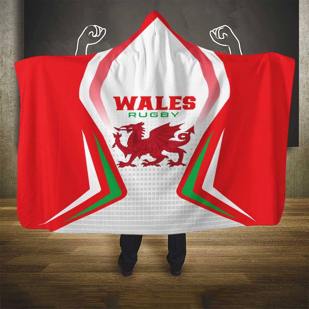 Welsh Rugby Hooded Blanket Wales Red Dragon Champions