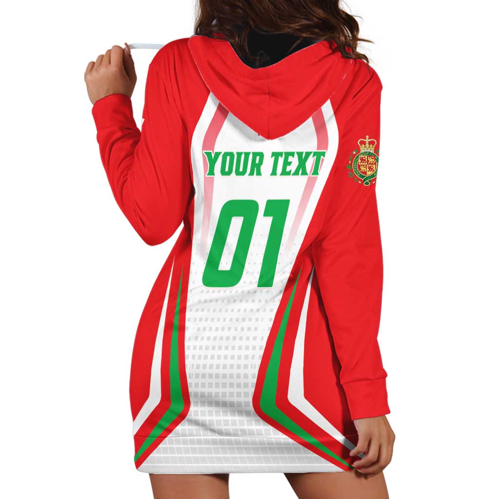 Custom Welsh Rugby Hoodie Dress Wales Red Dragon Champions