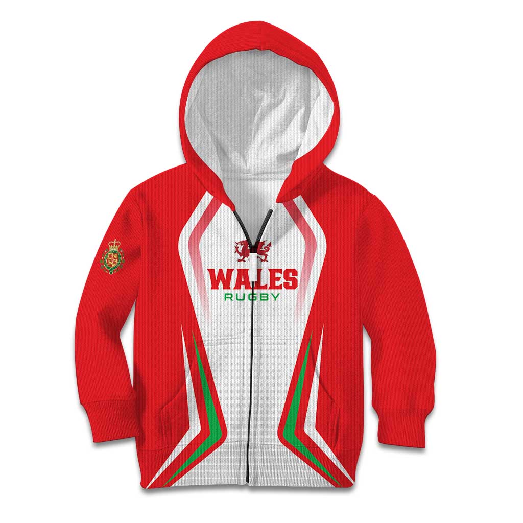 Custom Welsh Rugby Kid Hoodie Wales Red Dragon Champions