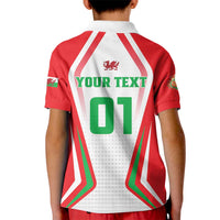 Custom Welsh Rugby Kid Polo Shirt Wales Red Dragon Champions