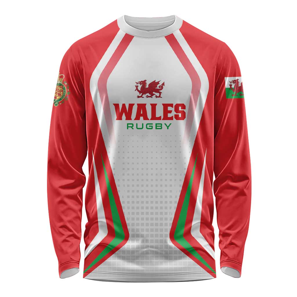 Custom Welsh Rugby Long Sleeve Shirt Wales Red Dragon Champions