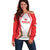 Custom Welsh Rugby Off Shoulder Sweater Wales Red Dragon Champions