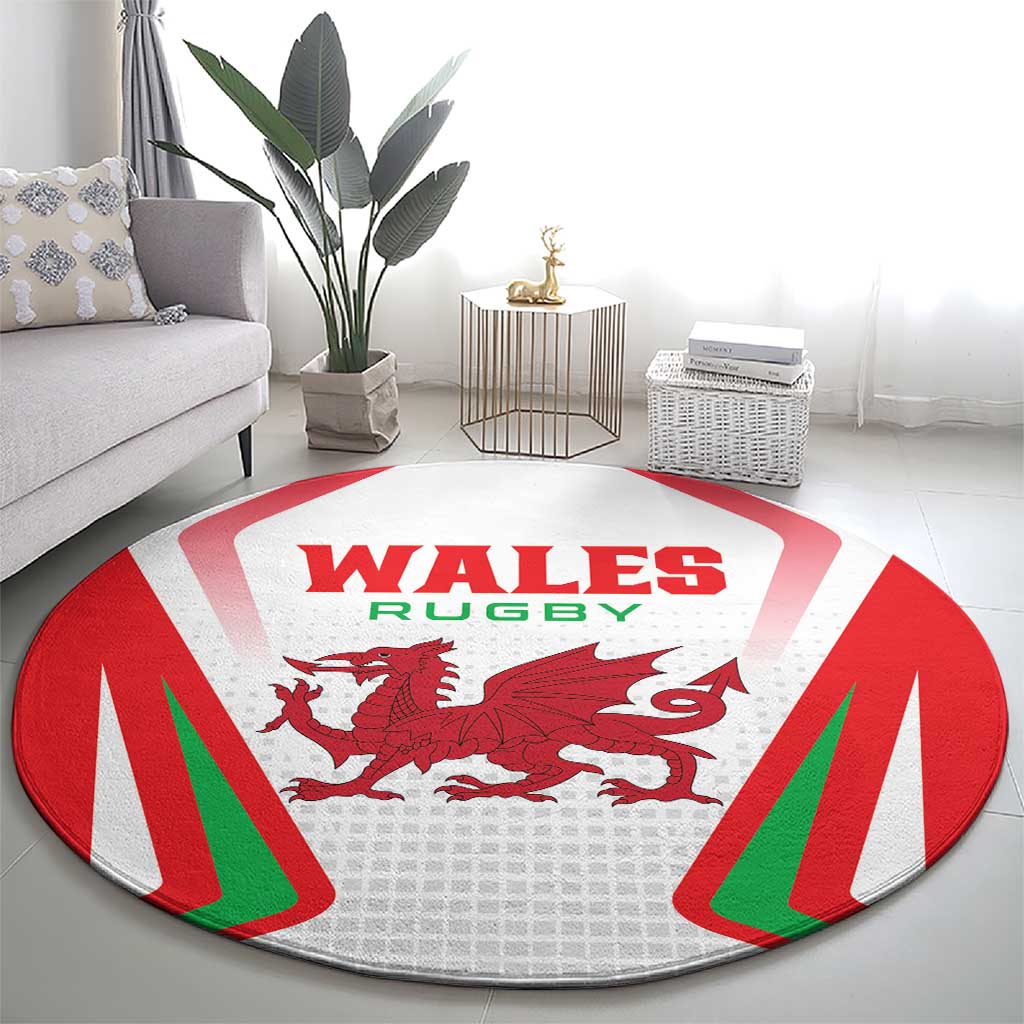 Welsh Rugby Round Carpet Wales Red Dragon Champions