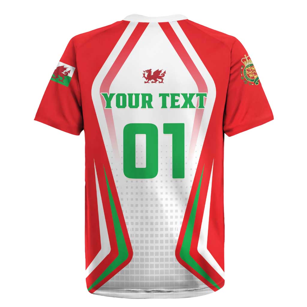 Custom Welsh Rugby Rugby Jersey Wales Red Dragon Champions