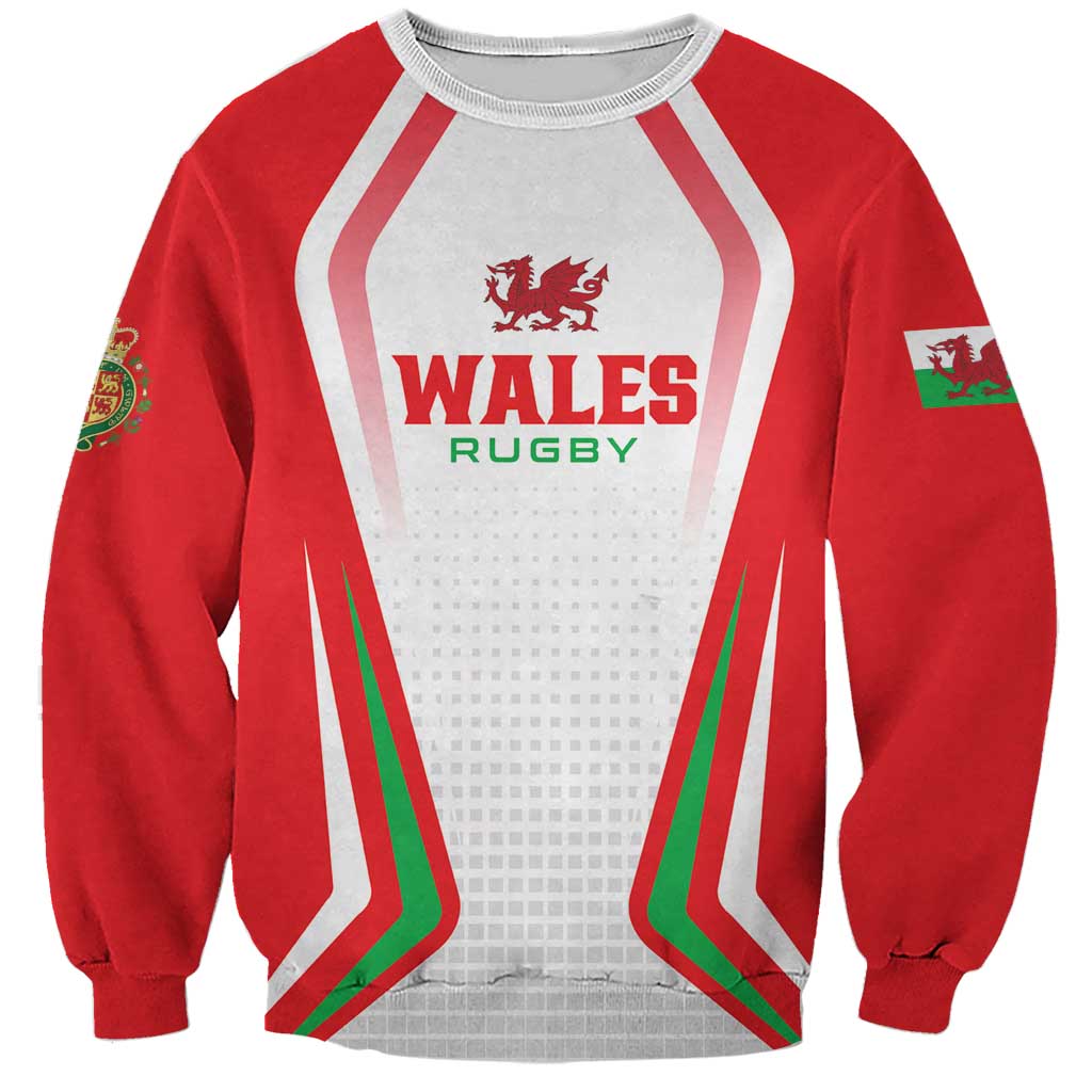 Custom Welsh Rugby Sweatshirt Wales Red Dragon Champions