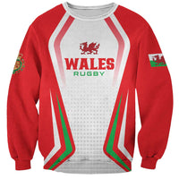 Custom Welsh Rugby Sweatshirt Wales Red Dragon Champions