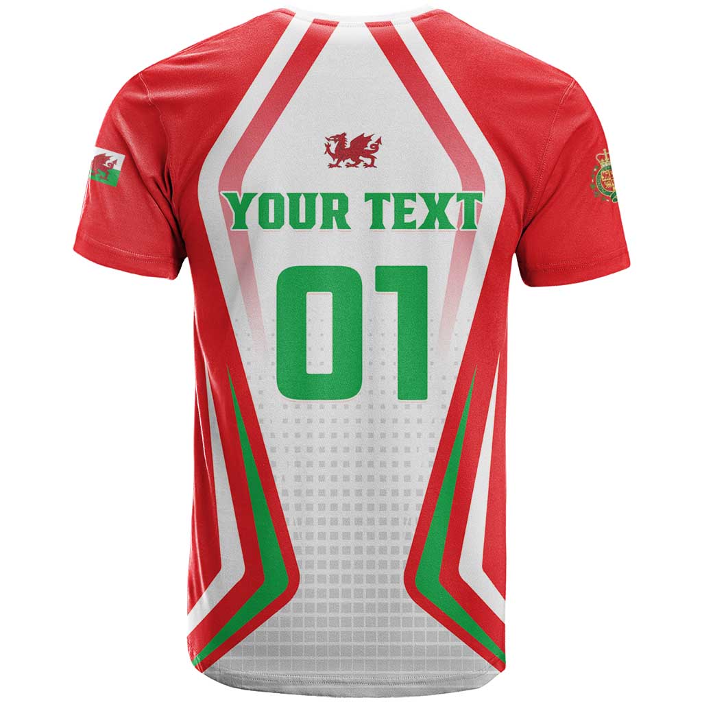 Custom Welsh Rugby T Shirt Wales Red Dragon Champions
