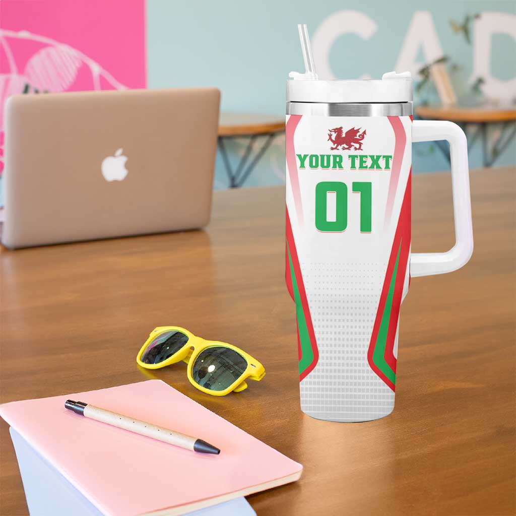 Custom Welsh Rugby Tumbler With Handle Wales Red Dragon Champions
