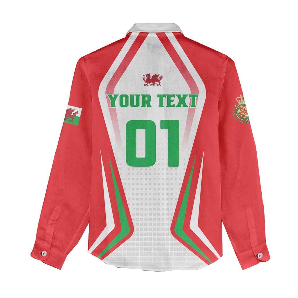 Custom Welsh Rugby Women Casual Shirt Wales Red Dragon Champions - Wonder Print Shop