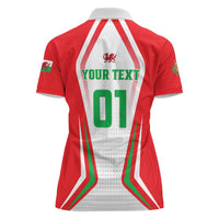 Custom Welsh Rugby Women Polo Shirt Wales Red Dragon Champions - Wonder Print Shop