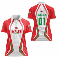 Custom Welsh Rugby Women Polo Shirt Wales Red Dragon Champions - Wonder Print Shop