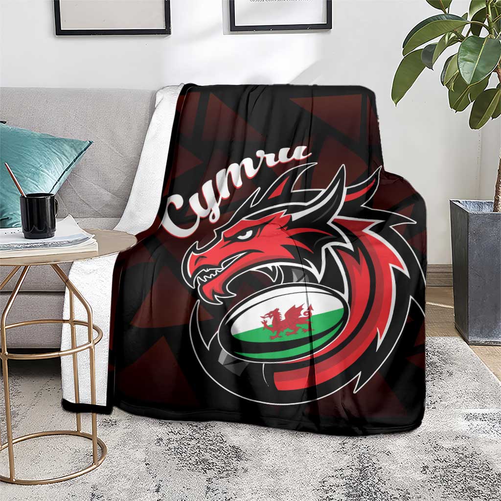 Wales Rugby Blanket Cymru Y Ddraig Goch