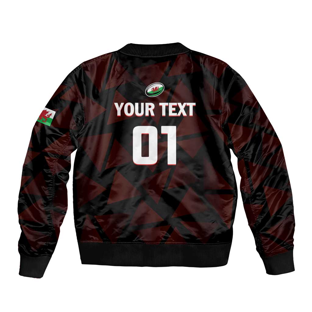 Custom Wales Rugby Bomber Jacket Cymru Y Ddraig Goch