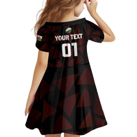 Custom Wales Rugby Family Matching Off Shoulder Short Dress and Hawaiian Shirt Cymru Y Ddraig Goch