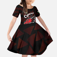 Custom Wales Rugby Family Matching Puletasi and Hawaiian Shirt Cymru Y Ddraig Goch