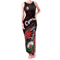 Custom Wales Rugby Family Matching Tank Maxi Dress and Hawaiian Shirt Cymru Y Ddraig Goch