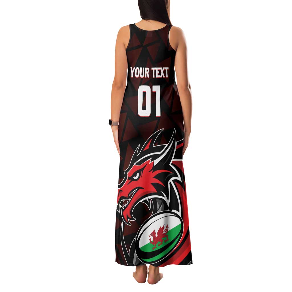 Custom Wales Rugby Family Matching Tank Maxi Dress and Hawaiian Shirt Cymru Y Ddraig Goch