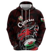 Custom Wales Rugby Hoodie Cymru Y Ddraig Goch