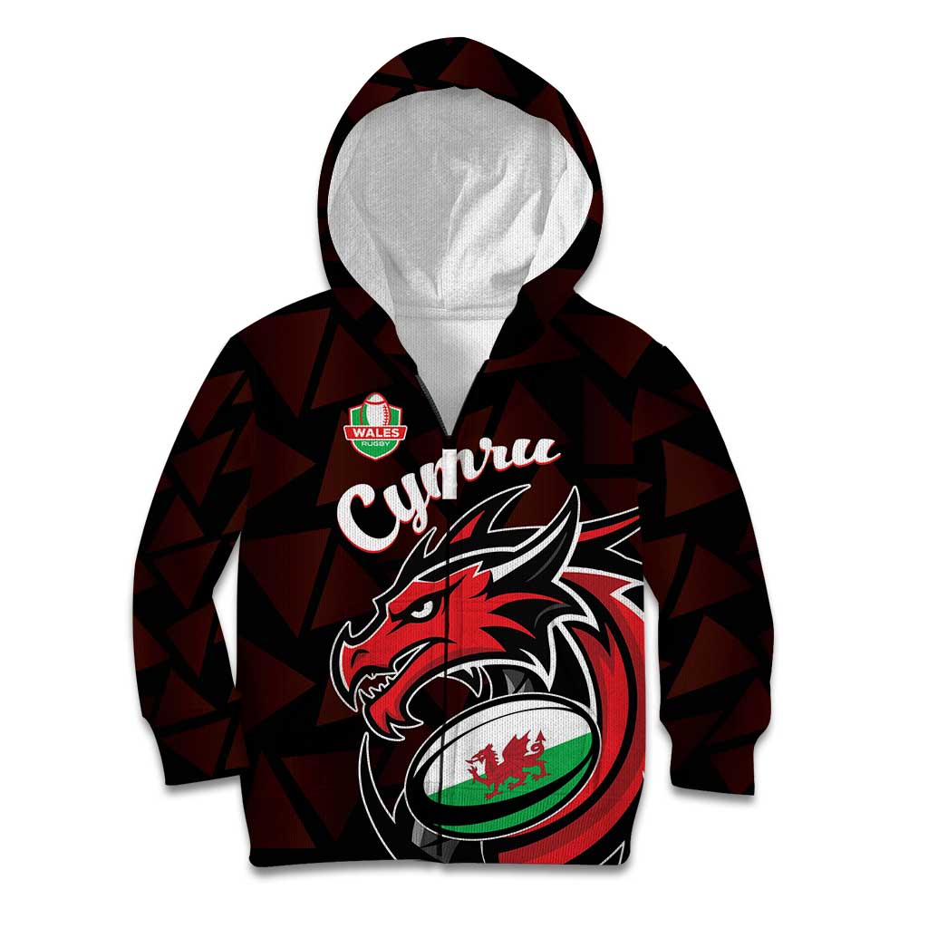Custom Wales Rugby Kid Hoodie Cymru Y Ddraig Goch
