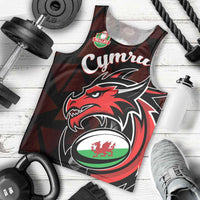 Custom Wales Rugby Men Tank Top Cymru Y Ddraig Goch
