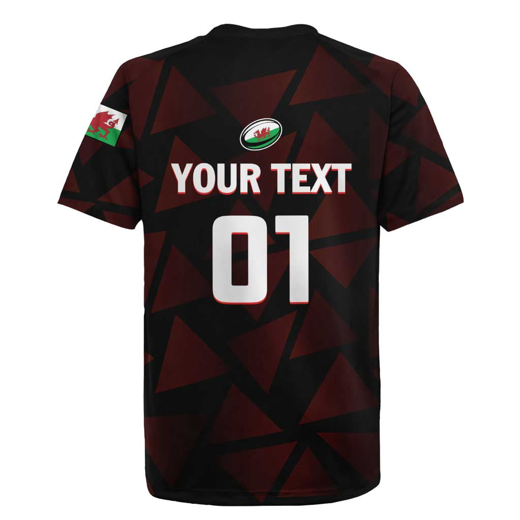 Custom Wales Rugby Rugby Jersey Cymru Y Ddraig Goch