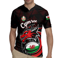 Custom Wales Rugby Rugby Jersey Cymru Y Ddraig Goch