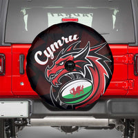 Wales Rugby Spare Tire Cover Cymru Y Ddraig Goch