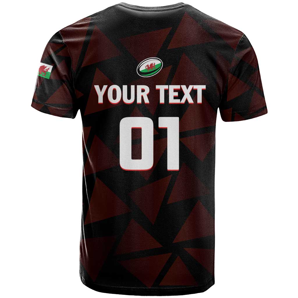 Custom Wales Rugby T Shirt Cymru Y Ddraig Goch