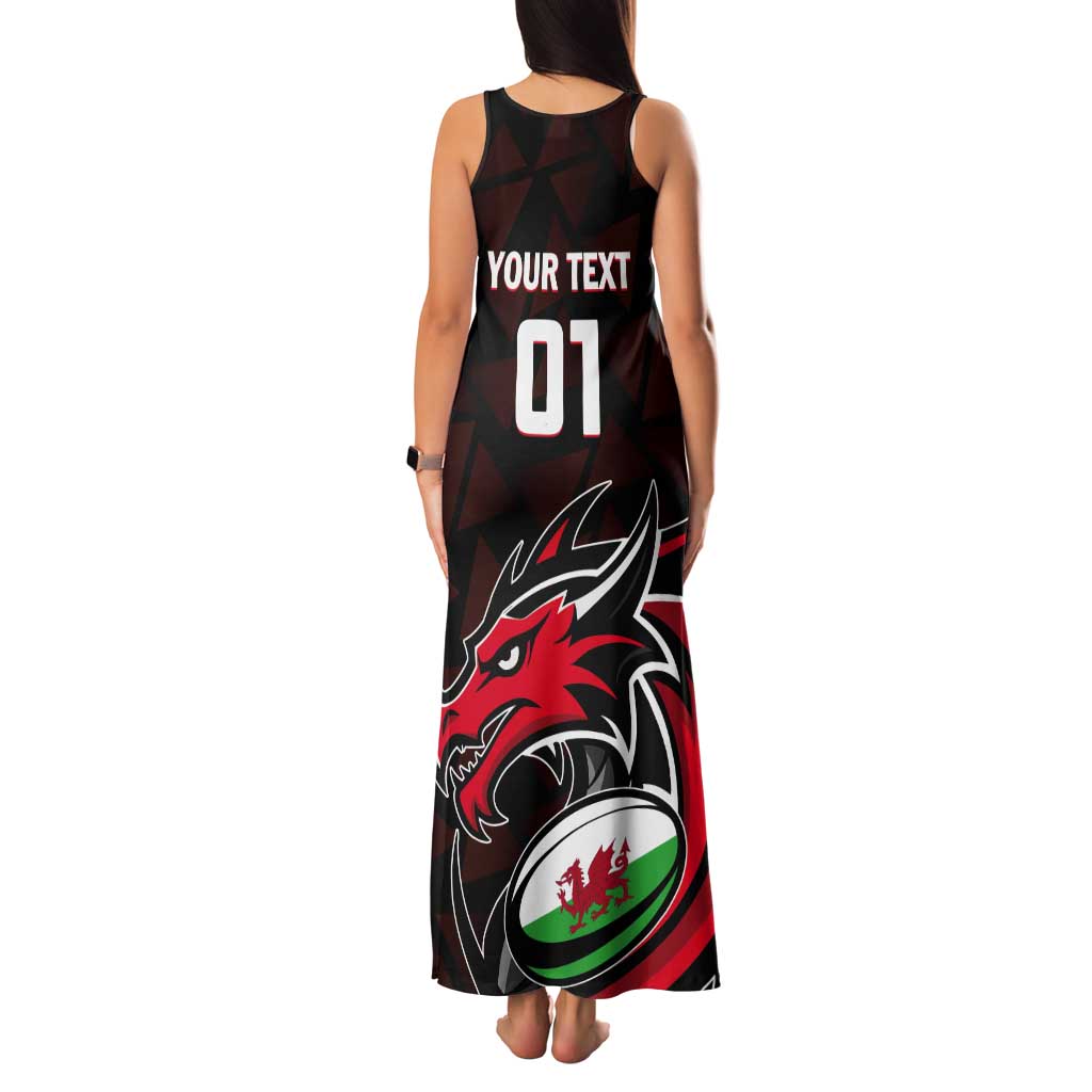 Custom Wales Rugby Tank Maxi Dress Cymru Y Ddraig Goch