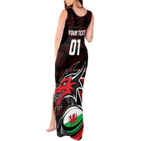 Custom Wales Rugby Tank Maxi Dress Cymru Y Ddraig Goch