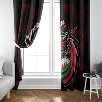 Wales Rugby Window Curtain Cymru Y Ddraig Goch - Wonder Print Shop