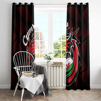 Wales Rugby Window Curtain Cymru Y Ddraig Goch - Wonder Print Shop