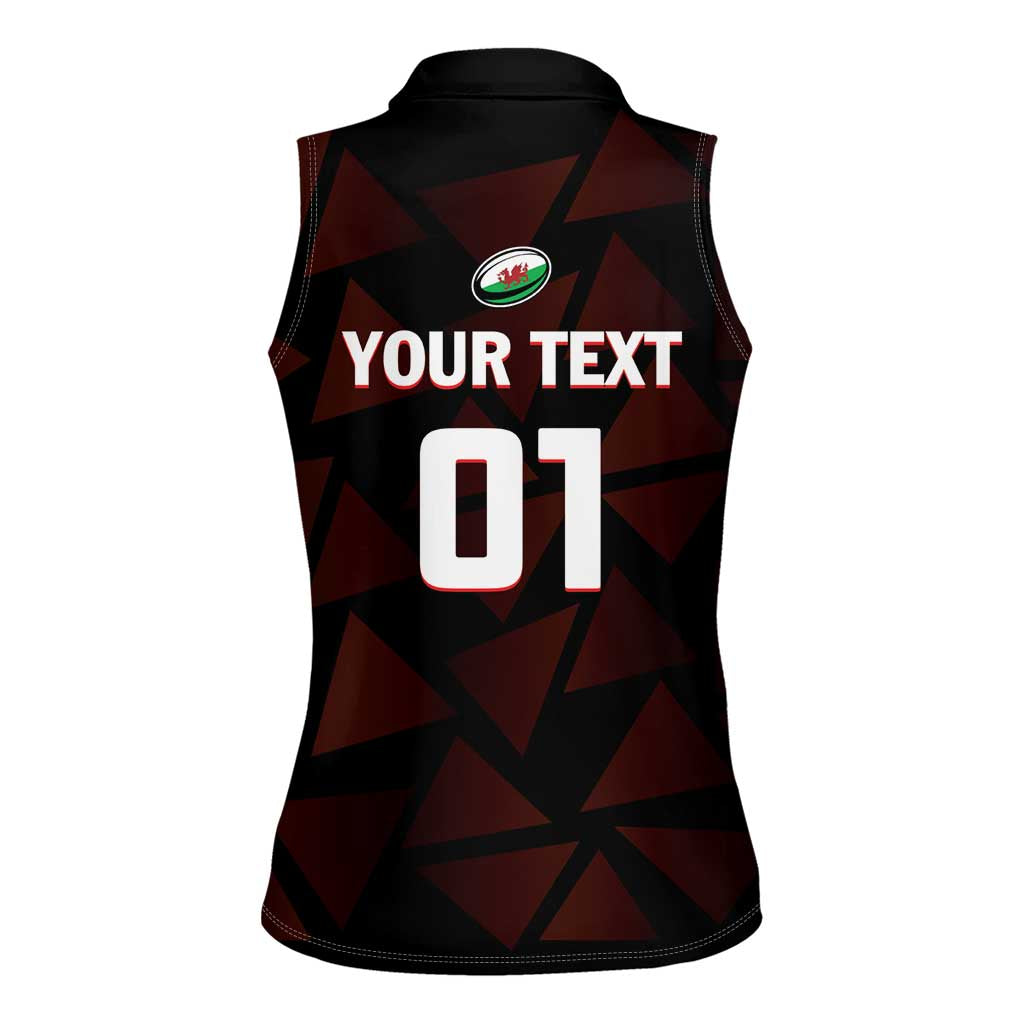 Custom Wales Rugby Women Sleeveless Polo Shirt Cymru Y Ddraig Goch - Wonder Print Shop