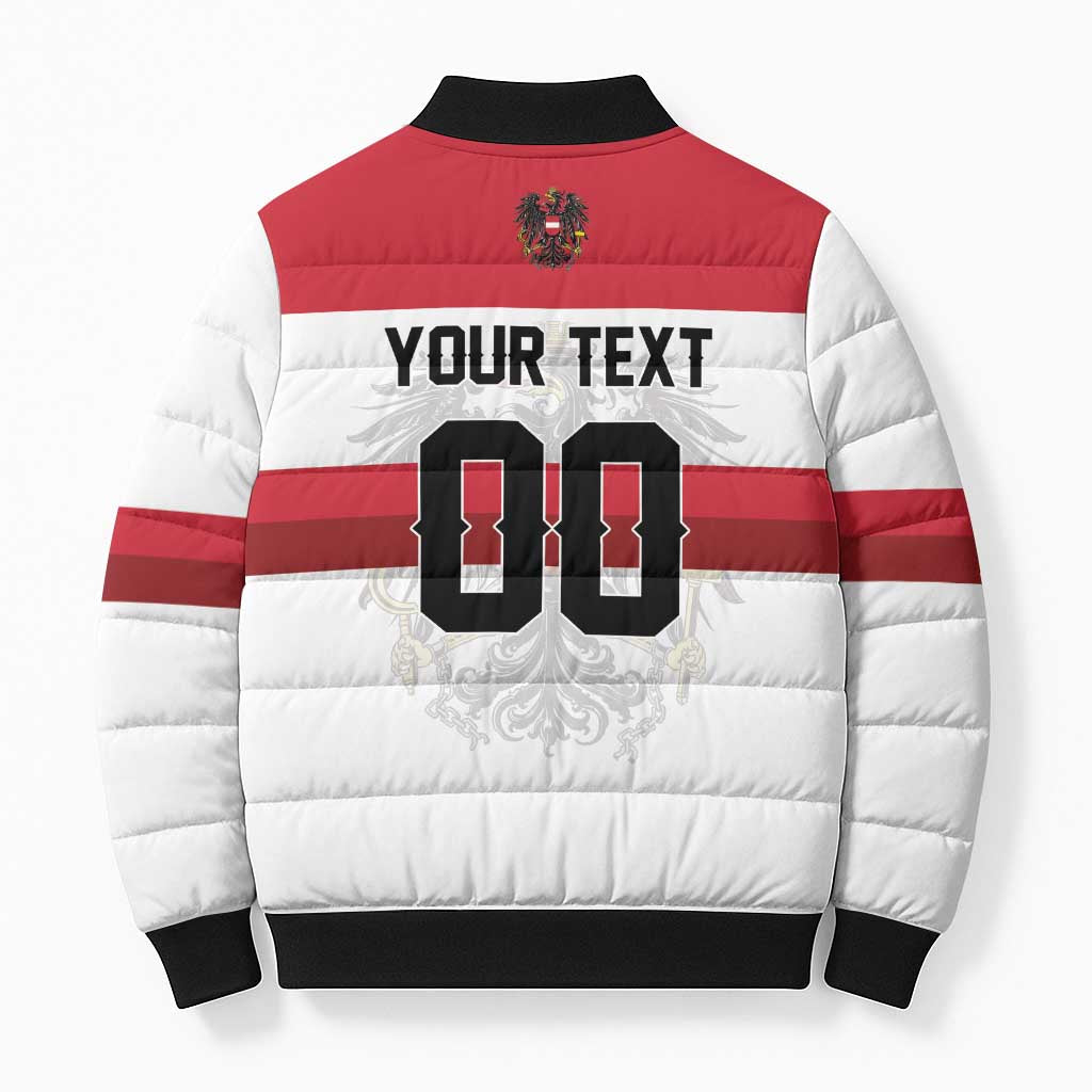 Custom Hockey 2026 Austria Bomber Puffer Jacket Osterreich Die Adler