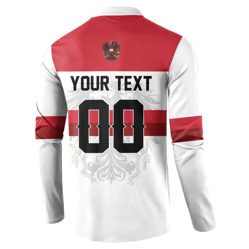 Custom Hockey 2026 Austria Button Sweatshirt Osterreich Die Adler