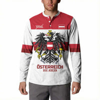 Custom Hockey 2026 Austria Button Sweatshirt Osterreich Die Adler