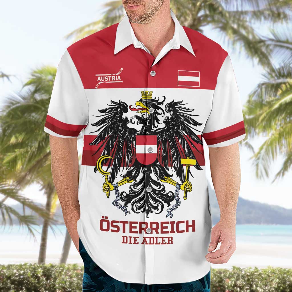 Custom Hockey 2026 Austria Hawaiian Shirt Osterreich Die Adler