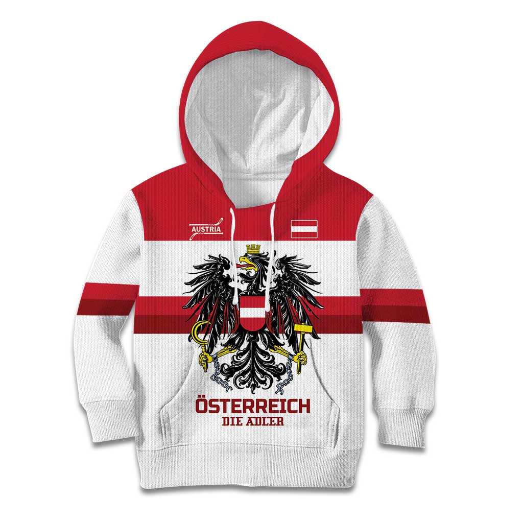 Custom Hockey 2026 Austria Kid Hoodie Osterreich Die Adler