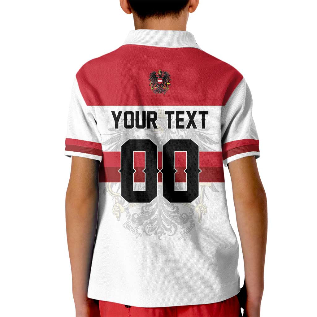 Custom Hockey 2026 Austria Kid Polo Shirt Osterreich Die Adler