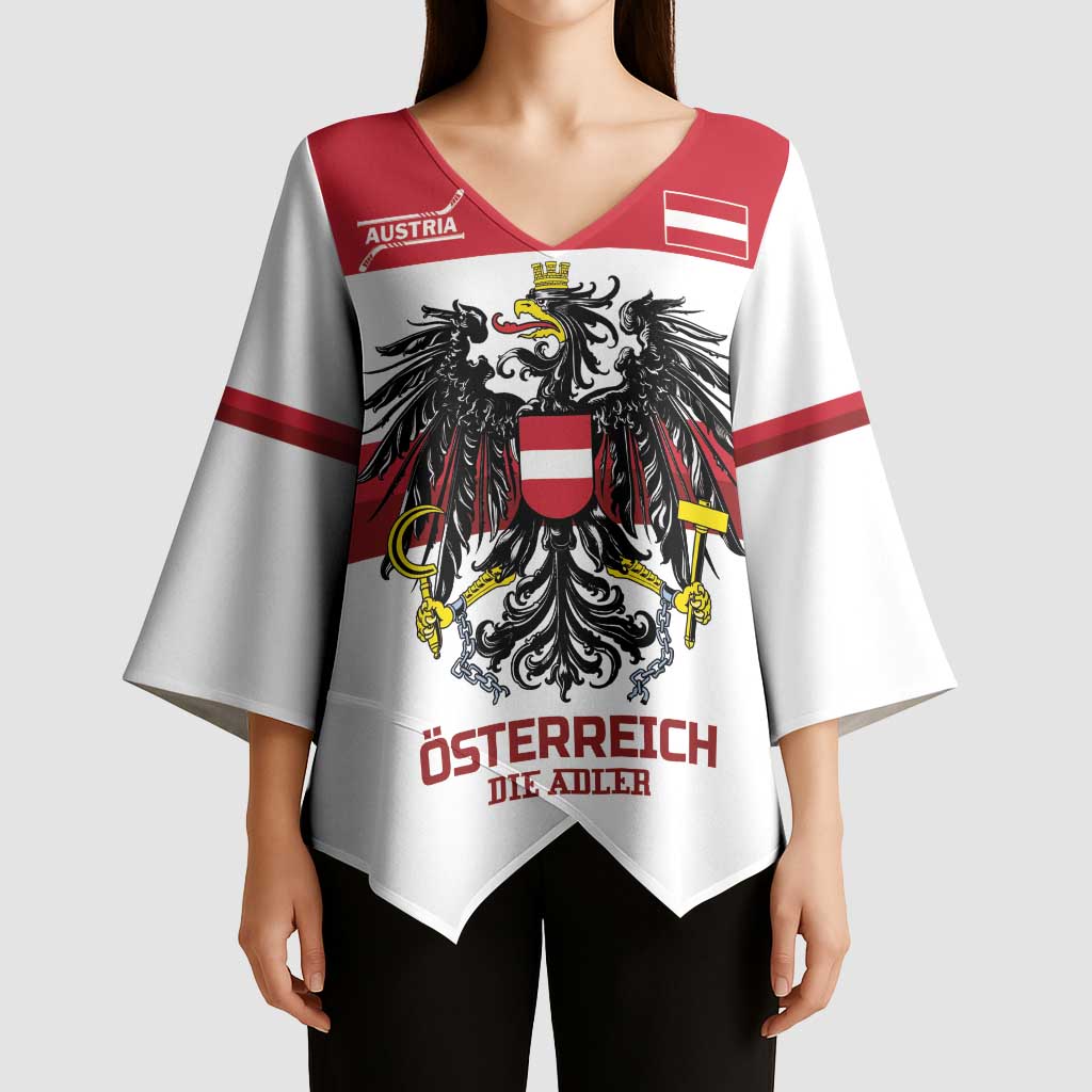 Custom Hockey 2026 Austria Kimono Sleeve Blouse Osterreich Die Adler