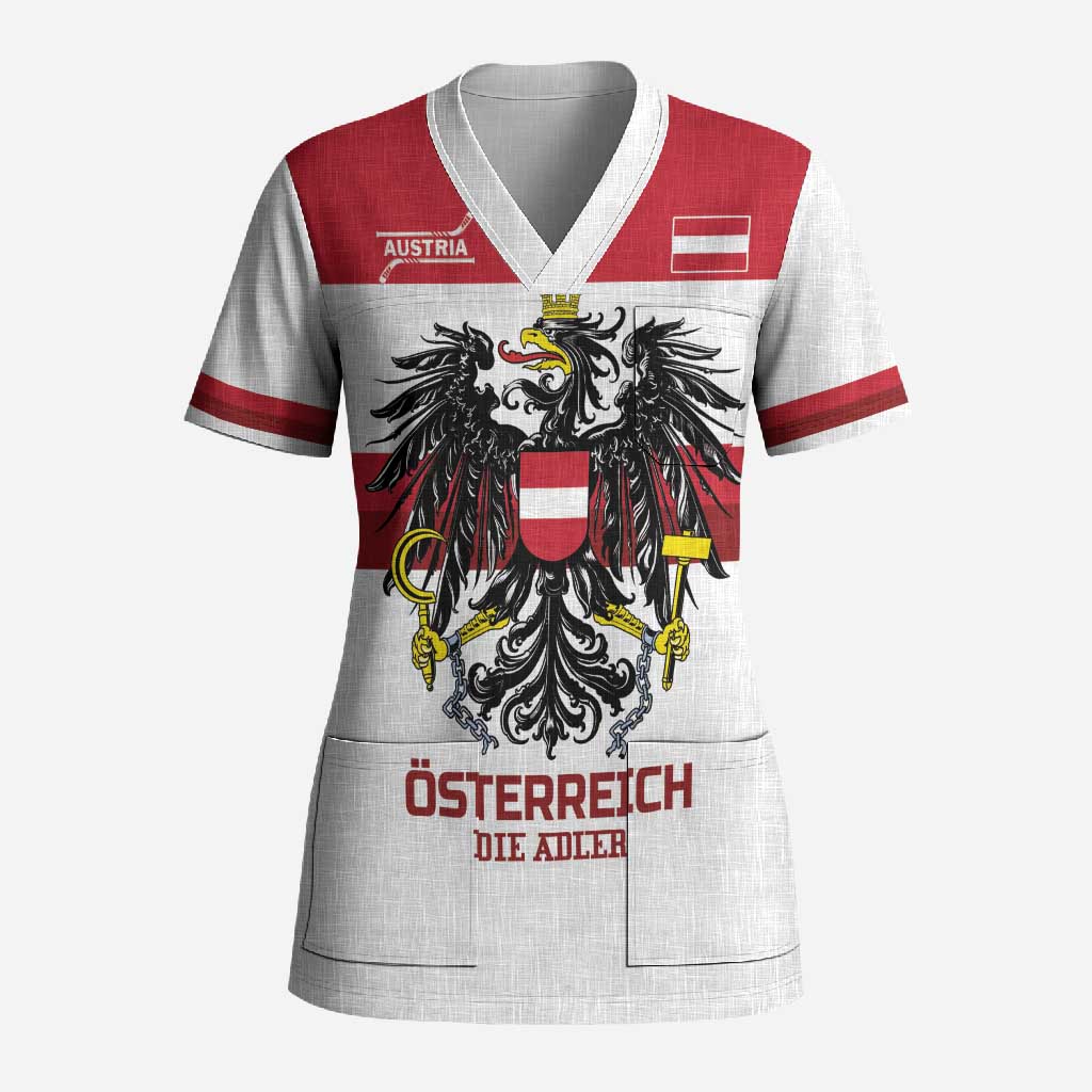 Custom Hockey 2026 Austria Scrub Top Osterreich Die Adler