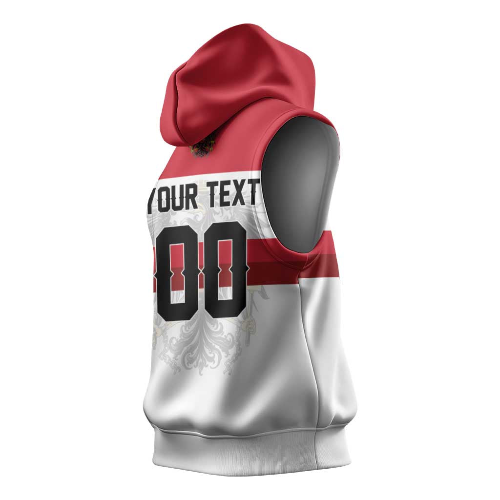 Custom Hockey 2026 Austria Sleeveless Hoodie Osterreich Die Adler