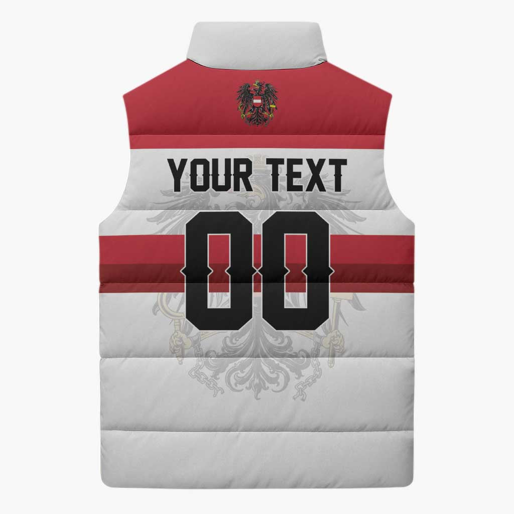 Custom Hockey 2026 Austria Sleeveless Puffer Jacket Osterreich Die Adler